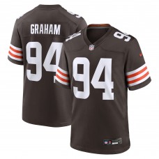 Игровая джерси Cleveland Browns Mason Graham Nike Brown 2025 NFL Draft First Round Pick Game