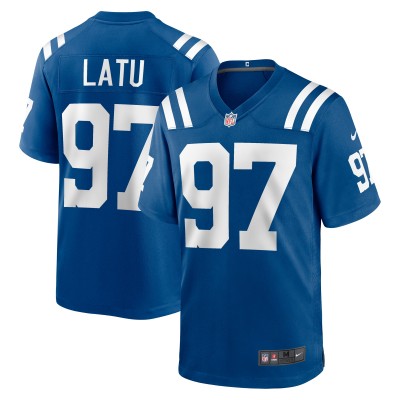 Игровая джерси Laiatu Latu Indianapolis Colts Nike 2024 NFL Draft First Round Pick Player Game - Royal