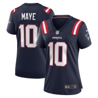 Джерси Женская New England Patriots Drake Maye Nike Navy Player Game
