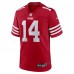 Игровая джерси Ricky Pearsall San Francisco 49ers Nike 2024 NFL Draft First Round Pick Player Game - Scarlet