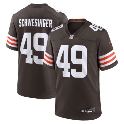 Игровая джерси Cleveland Browns Carson Schwesinger Nike Brown 2025 NFL Draft Game