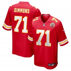 Kansas City Chiefs Josh Simmons Nike Red 2025 NFL Draft First Round Pick Game Jersey