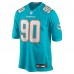 Игровая джерси Miami Dolphins Kenneth Grant Nike Aqua 2025 NFL Draft First Round Pick Game