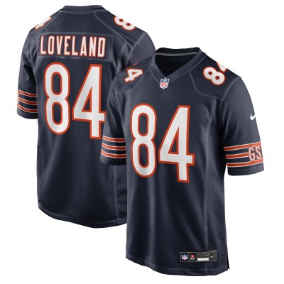 Игровая джерси Chicago Bears Colston Loveland Nike Navy 2025 NFL Draft First Round Pick Game