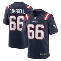 New England Patriots Will Campbell Nike Navy 2025 NFL Draft First Round Pick Game Jersey