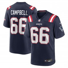 New England Patriots Will Campbell Nike Navy 2025 NFL Draft First Round Pick Game Jersey