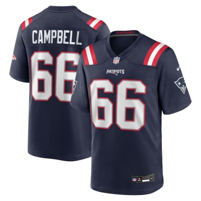 New England Patriots Will Campbell Nike Navy 2025 NFL Draft First Round Pick Game Jersey
