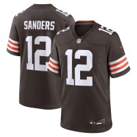 Игровая джерси Cleveland Browns Shedeur Sanders Nike Brown 2025 NFL Draft Game