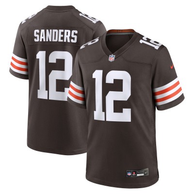 Игровая джерси Cleveland Browns Shedeur Sanders Nike Brown 2025 NFL Draft Game