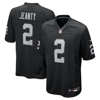 Las Vegas Raiders Ashton Jeanty Nike Black 2025 NFL Draft First Round Pick Game Jersey