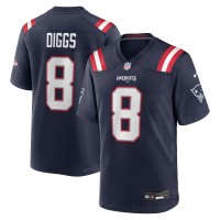 New England Patriots Stefon Diggs Nike Navy Game Jersey