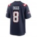 New England Patriots Stefon Diggs Nike Navy Game Jersey