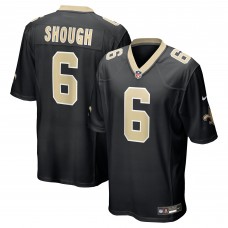 Игровая джерси New Orleans Saints Tyler Shough Nike Black Game