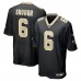 Игровая джерси New Orleans Saints Tyler Shough Nike Black Game