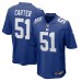 New York Giants Abdul Carter Nike Royal 2025 NFL Draft First Round Pick Game Jersey