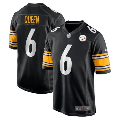 Игровая джерси Patrick Queen Pittsburgh Steelers Nike Game Player - Black