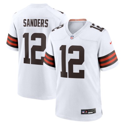 Игровая джерси Cleveland Browns Shedeur Sanders Nike White 2025 NFL Draft Game