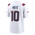 Игровая джерси Drake Maye New England Patriots Nike 2024 NFL Draft First Round Pick Player Game - White