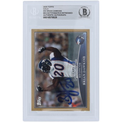 Brian Dawkins Denver Broncos Autographed 2009 Topps Gold #30 #/2009 Beckett Fanatics Witnessed Authenticated Card