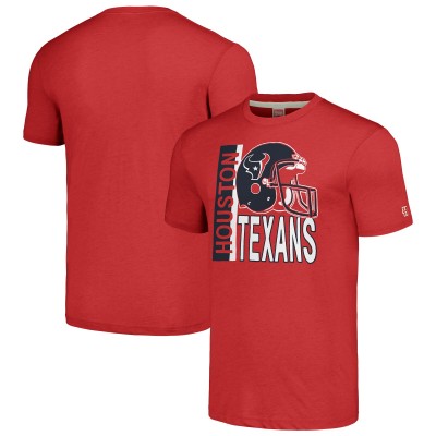 Футболка Houston Texans Homage Unisex Helmet Stripe Tri-Blend - Red