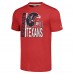 Футболка Houston Texans Homage Unisex Helmet Stripe Tri-Blend - Red