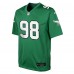 Подростковая Philadelphia Eagles Jalen Carter Nike Kelly Green Game Jersey