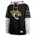 Jacksonville Jaguars 47 Black Double Header Blitz Cornerback Pullover Hoodie