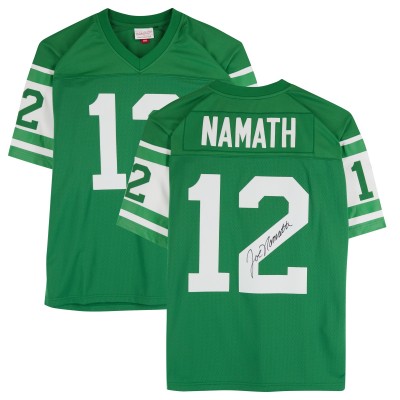 Joe Namath New York Jets Autographed Fanatics Authentic Green Mitchell & Ness Replica Jersey