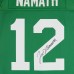 Joe Namath New York Jets Autographed Fanatics Authentic Green Mitchell & Ness Replica Jersey