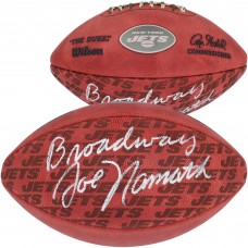 Joe Namath New York Jets Autographed Fanatics Authentic Duke Showcase Football with Broadway Inscription Joe Namath New York Jets Autographed Fanatics Authentic Duke Showcase Football with Broadway Inscription