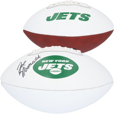 Joe Namath New York Jets Autographed Fanatics Authentic Franklin White Panel Football