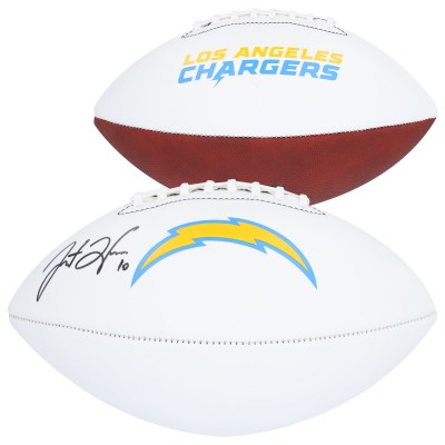 Justin Herbert Los Angeles Chargers Autographed Fanatics Authentic Franklin White Panel Football
