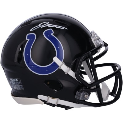 Jonathan Taylor Indianapolis Colts Autographed Fanatics Authentic 2023 Black Alternate Speed Mini Helmet