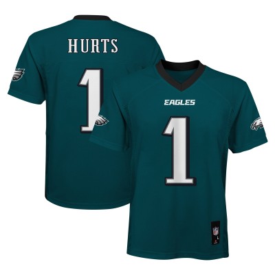 Дошкольникам Philadelphia Eagles Jalen Hurts Midnight Green Replica Player Jersey