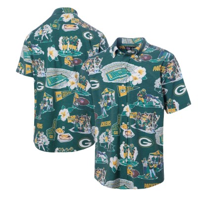 Рубашка с коротким рукавом Green Bay Packers Reyn Spooner Green Scenic