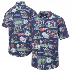 New England Patriots Reyn Spooner Navy Scenic Button-Down Shirt