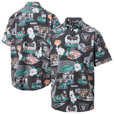 Las Vegas Raiders Reyn Spooner Black Scenic Button-Down Shirt
