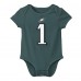Newborn & Малышам Philadelphia Eagles Jalen Hurts Nike Midnight Green Player Name & Number Bodysuit