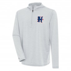 Кофта на короткой молнии Houston Texans Antigua Tidy - Heather Gray