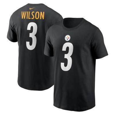 Футболка Russell Wilson Pittsburgh Steelers Nike  Name & Number– Black