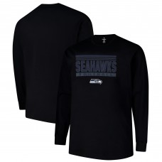 Seattle Seahawks Profile Black Big & Tall Pop Long Sleeve T-Shirt