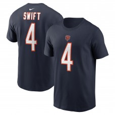 Футболка DAndre Swift Chicago Bears Nike Player Name & Number - Navy Футболка DAndre Swift Chicago Bears Nike Player Name & Number - Navy