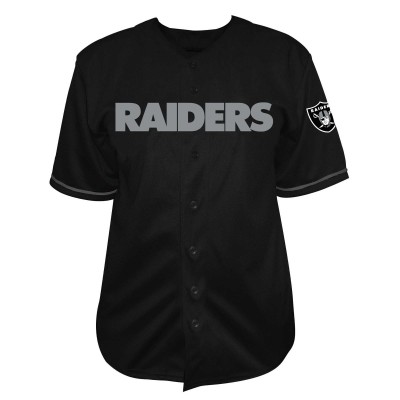 Las Vegas Raiders Fanatics Black Pop Full-Button Jersey
