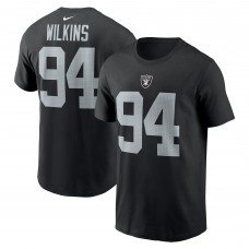 Футболка Christian Wilkins Las Vegas Raiders Nike Player Name & Number - Black
