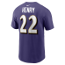 Футболка Baltimore Ravens Derrick Henry Nike Purple Name & Number