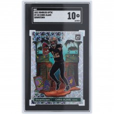 Chris Olave New Orleans Saints 2022 Panini Donruss Optic Downtown #DT-CO SGC Authenticated 10 Rookie Card