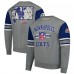 Indianapolis Colts Mitchell & Ness Heather Gray All Over 4.0 Vintage Logo Pullover Sweatshirt