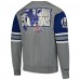 Indianapolis Colts Mitchell & Ness Heather Gray All Over 4.0 Vintage Logo Pullover Sweatshirt