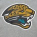 Jacksonville Jaguars Mitchell & Ness Heather Gray All Over 4.0 Vintage Logo Pullover Sweatshirt