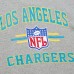Los Angeles Chargers Mitchell & Ness Heather Gray All Over 4.0 Vintage Logo Pullover Sweatshirt